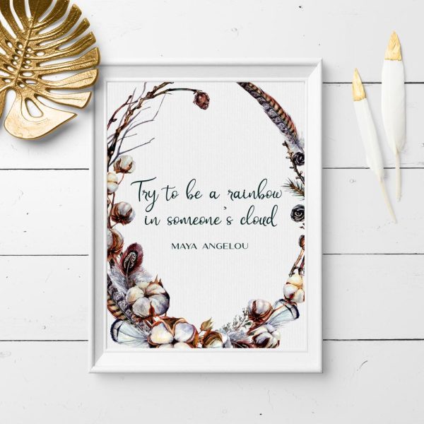 Plakat z maksymą do pokoju