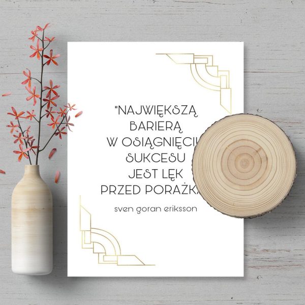 Plakat z maksymą do pokoju