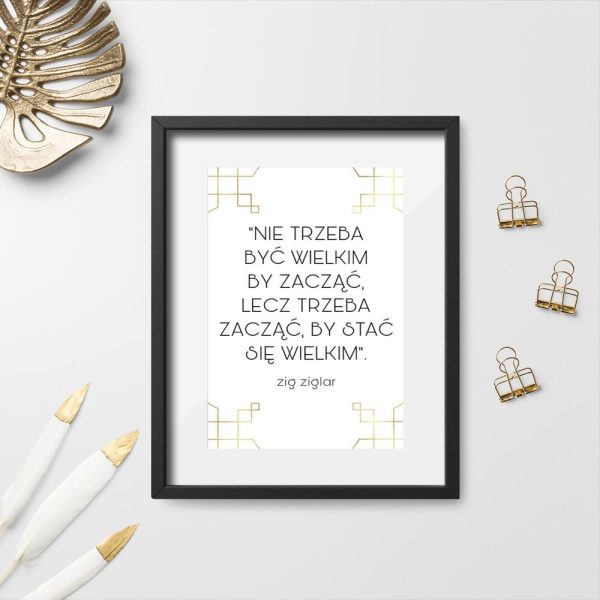 Plakat z maksymą do pokoju - Zig Ziglar