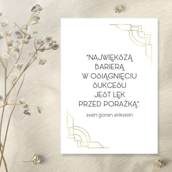 Plakat z maksymą do przedpokoju