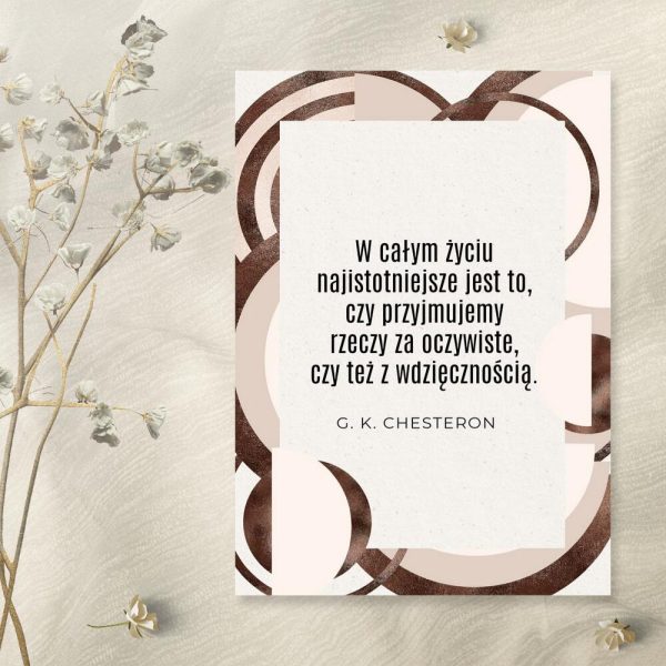 Plakat z maksymą do przedpokoju