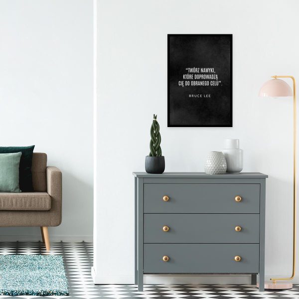 Plakat z maksymą do przedpokoju - Bruce Lee