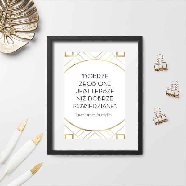 Plakat z maksymą do sypialni