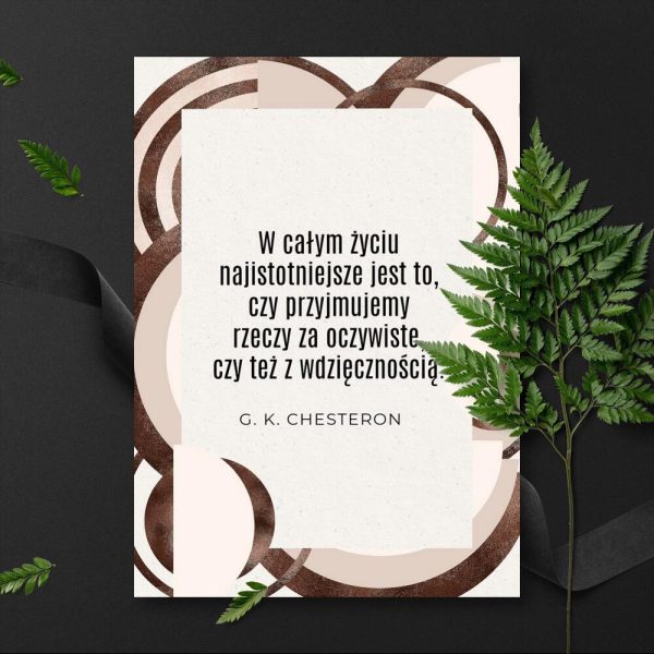 Plakat z maksymą do sypialni