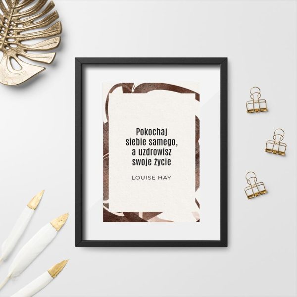 Plakat z maksymą do sypialni