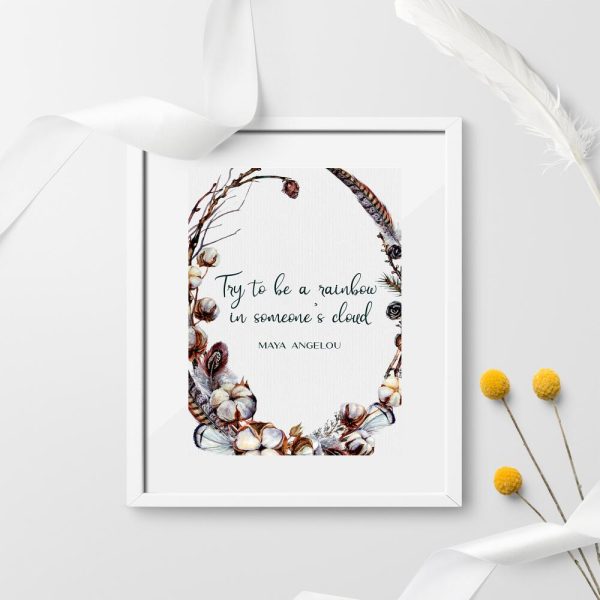 Plakat z maksymą do sypialni