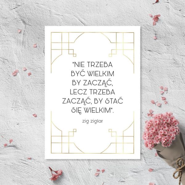 Plakat z maksymą do sypialni - Zig Ziglar