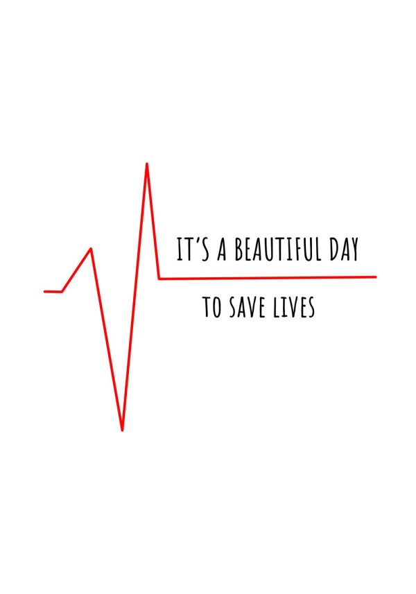 Plakat z maksymą i linią życia