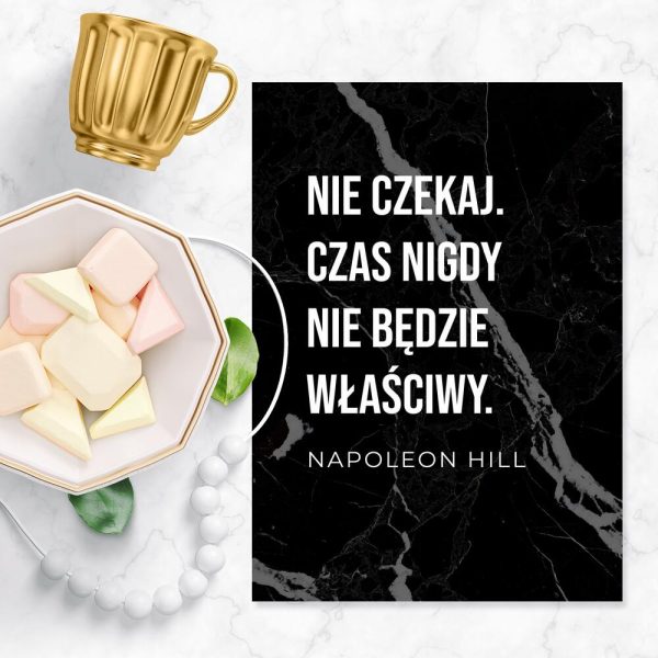 Plakat z motywacyjną sentencją do pokoju
