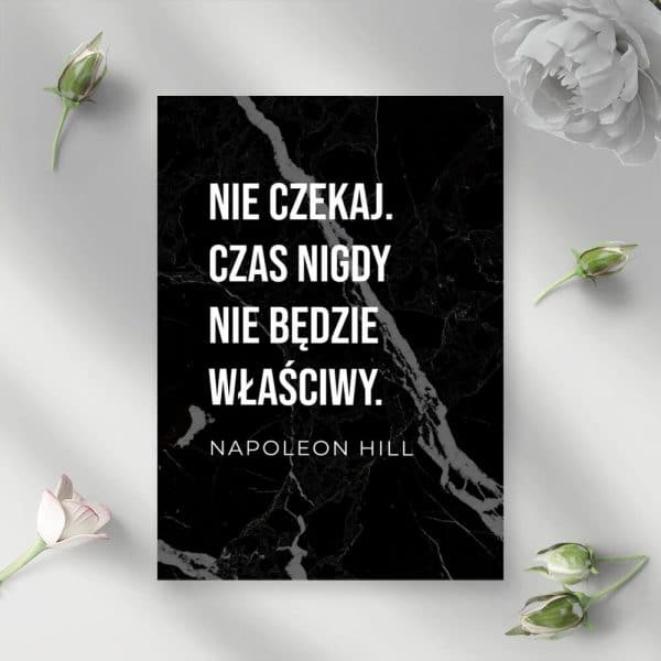 Plakat z motywacyjną sentencją do przedpokoju