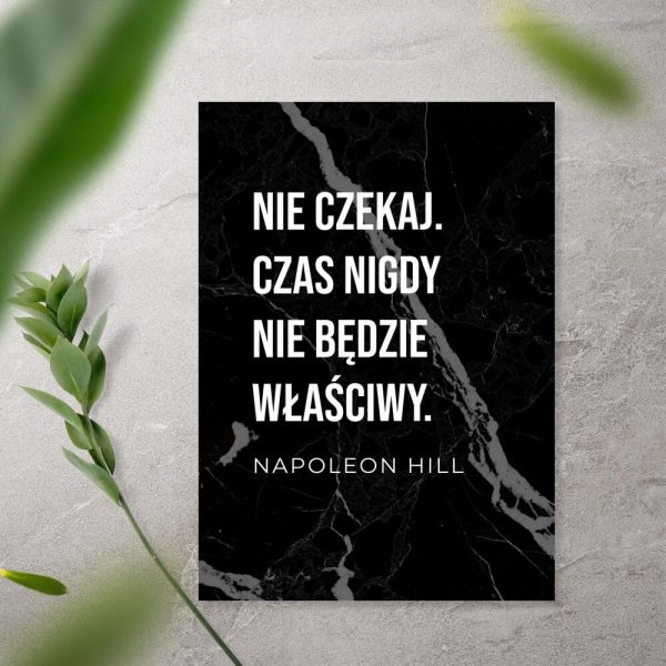 Plakat z motywacyjną sentencją do sypialni