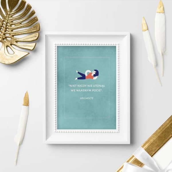 Plakat z motywacyjnym cytatem do sypialni