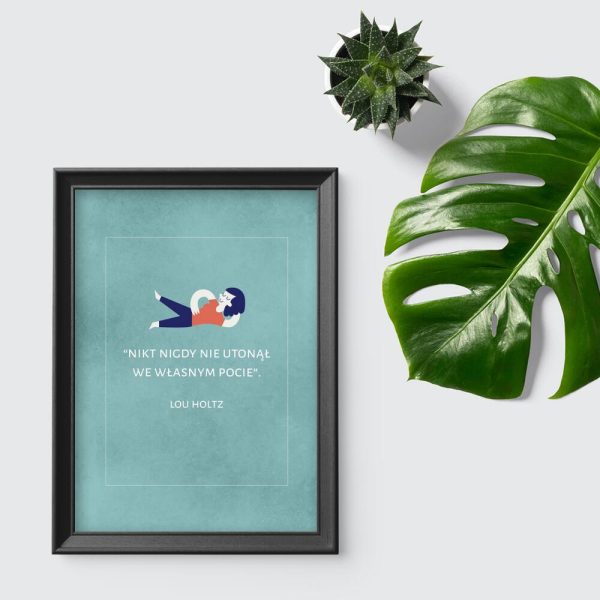 Plakat z motywacyjnym napisem do przedpokoju