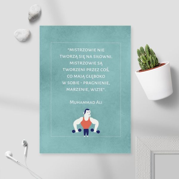 Plakat z motywacyjnym napisem do sypialni