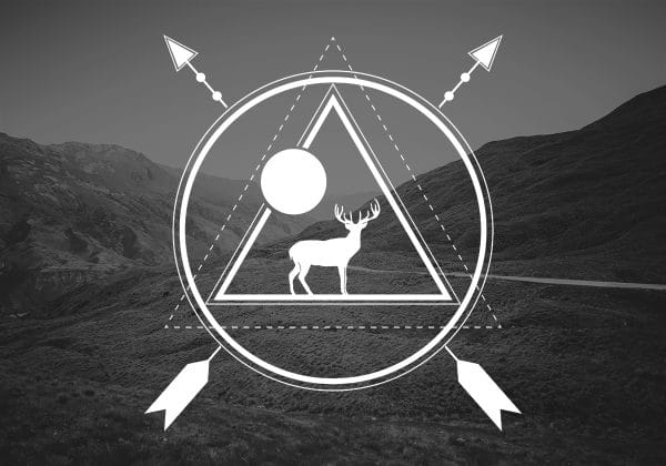 Plakat z motywem jelenia