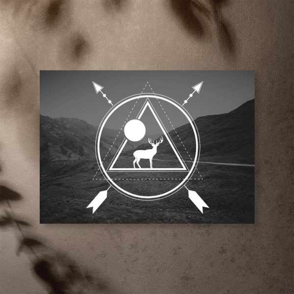 Plakat z motywem jelenia do salonu