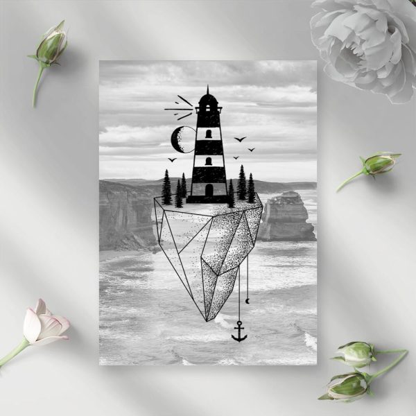 Plakat z motywem latarni do pokoju