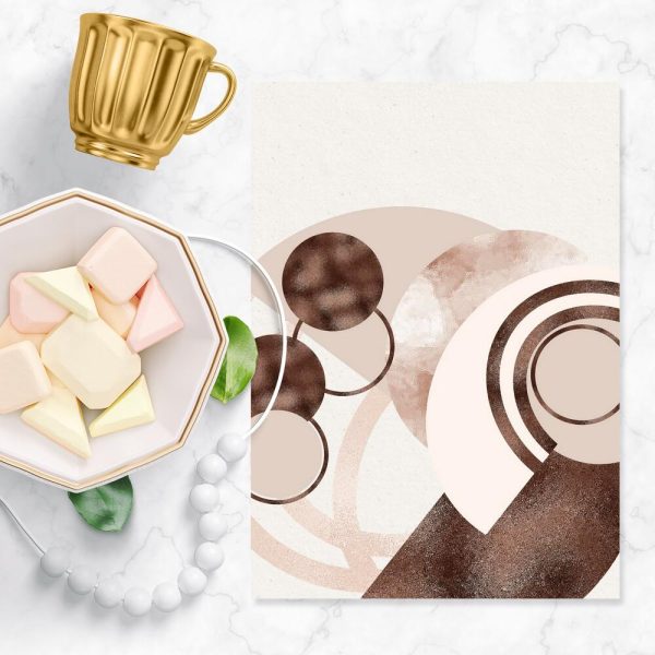 Plakat z motywem okręgów do przedpokoju