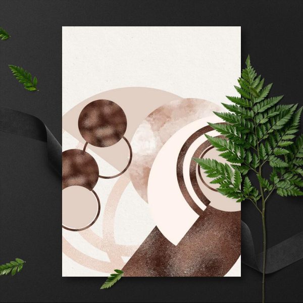 Plakat z motywem okręgów do sypialni