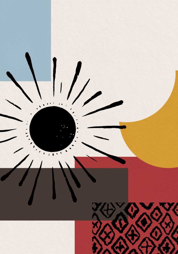 Plakat z motywem słońca