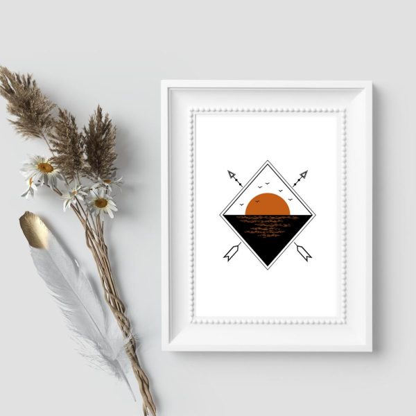 Plakat z motywem zachodu słońca do sypialni