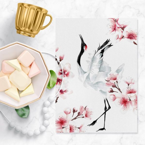 Plakat z motywem żurawia do pokoju