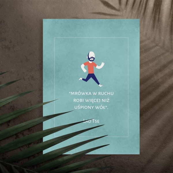 Plakat z motywującą maksymą do przedpokoju - Lao Tse