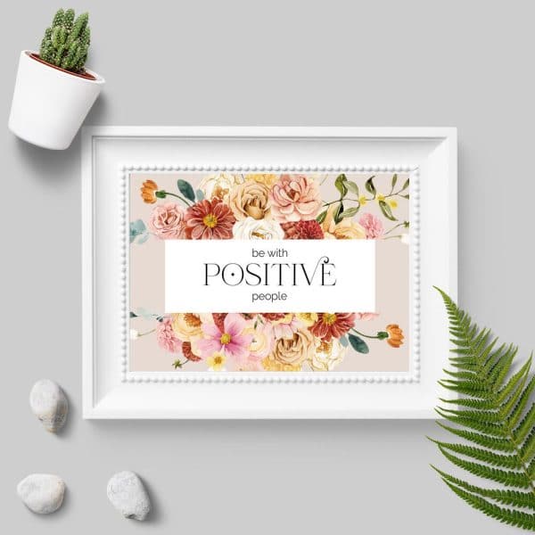 Plakat z motywującym cytatem do pokoju