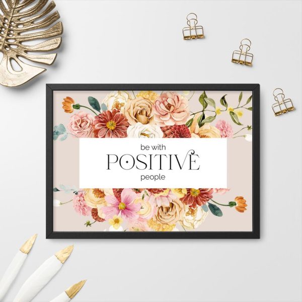 Plakat z motywującym cytatem do salonu