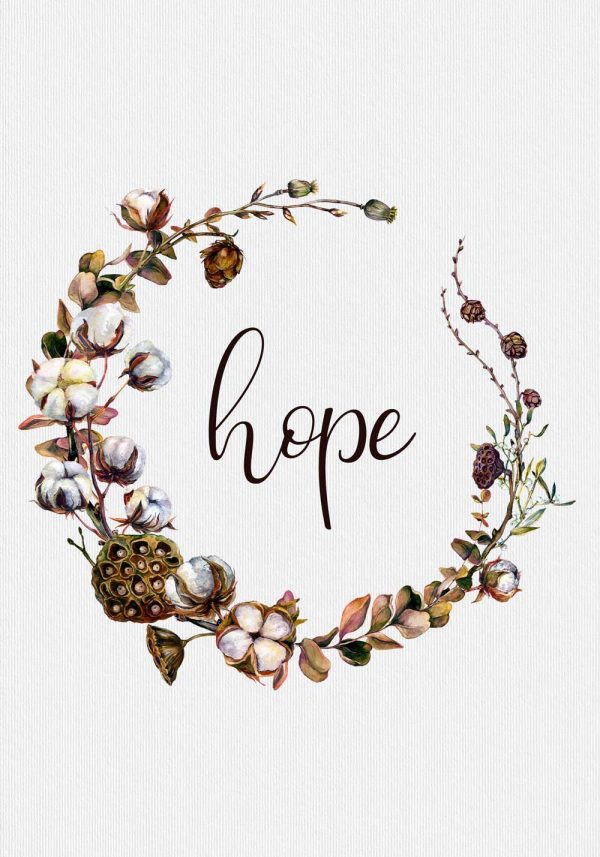 Plakat z napisem: hope