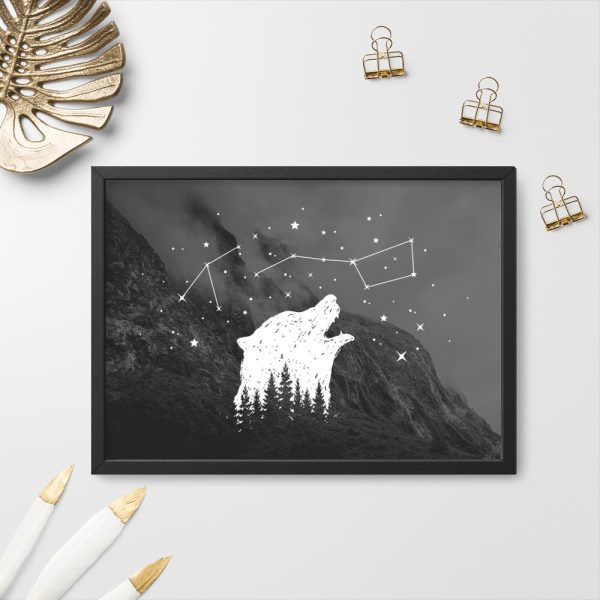 Plakat z niedźwiedziem do pokoju