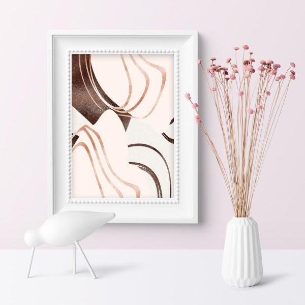 Plakat z nowoczesną abstrakcją do sypialni