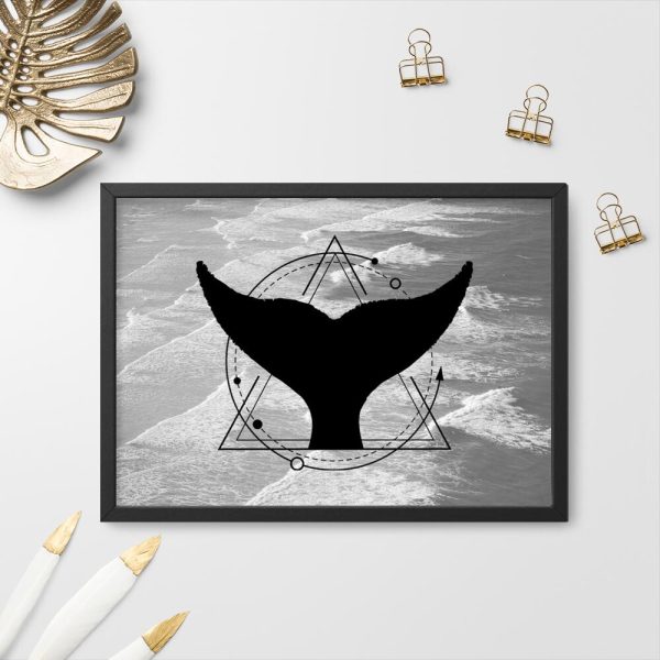 Plakat z płetwą do pokoju