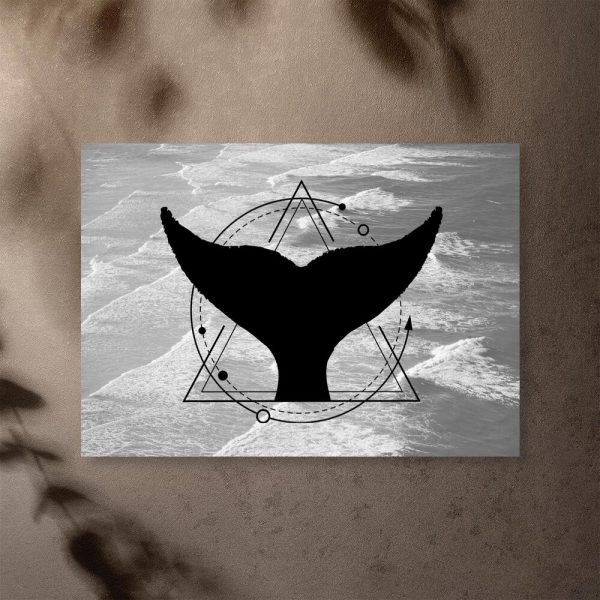 Plakat z płetwą do sypialni