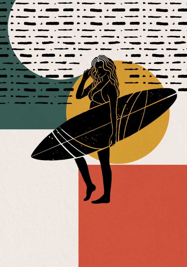 Plakat z pływaczką