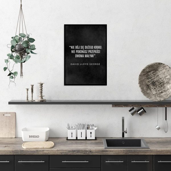 Plakat z sentencją do jadalni - David Lloyd George