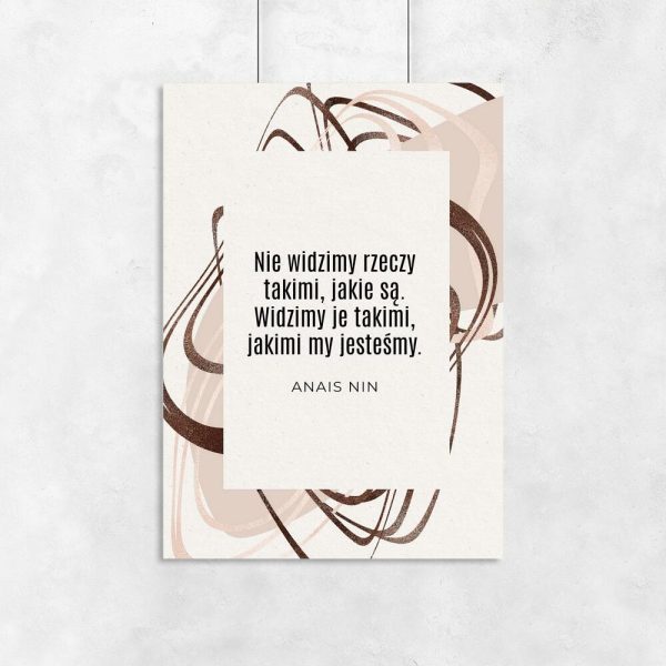 Plakat z sentencją do pokoju