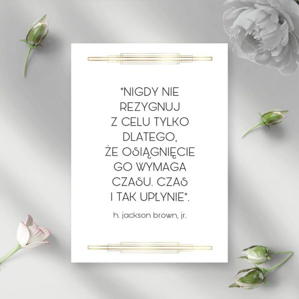 Plakat z sentencją do pokoju