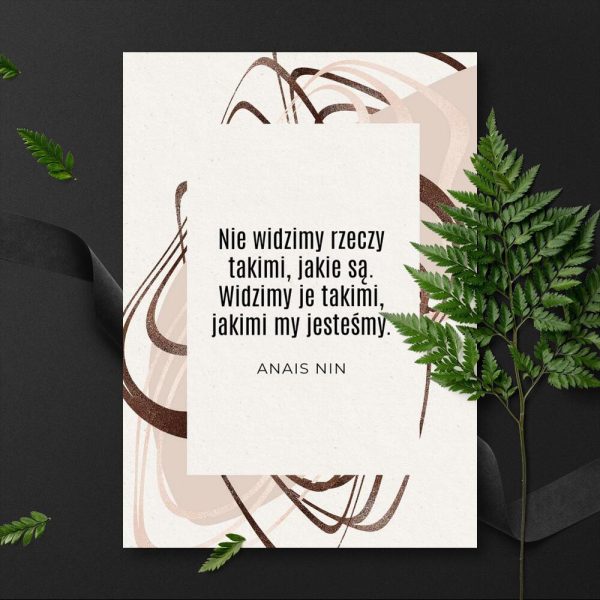 Plakat z sentencją do przedpokoju