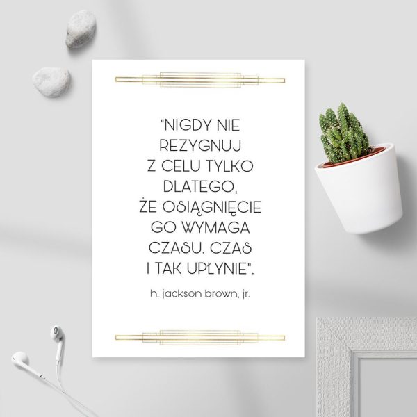 Plakat z sentencją do przedpokoju