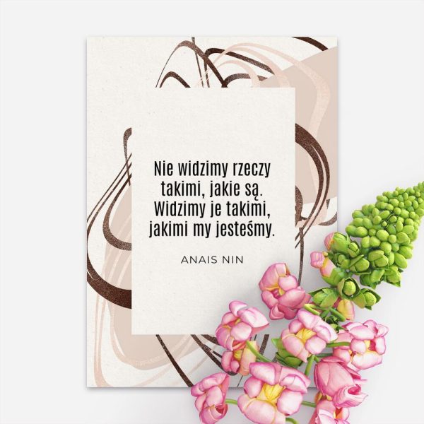 Plakat z sentencją do salonu