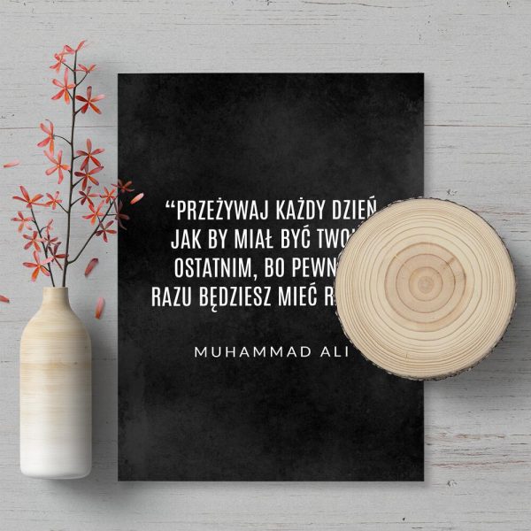 Plakat z sentencją do sypialni