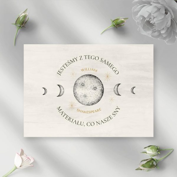 Plakat z sentencją i księżycem do przedpokoju