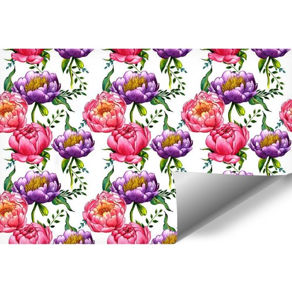 Fototapeta - Fioletowe kwiaty do przedpokoju