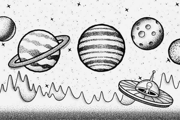 Fototapeta z kosmitą w kosmosie