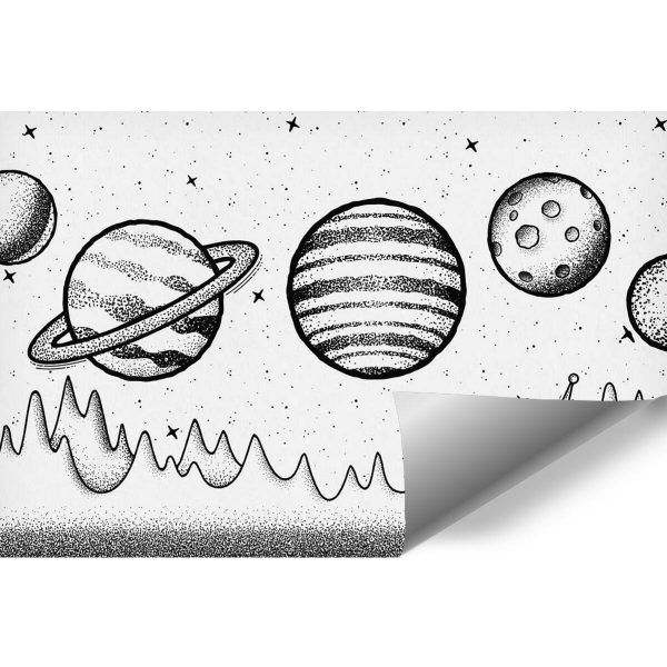 Tapeta z ufoludkiem w kosmosie