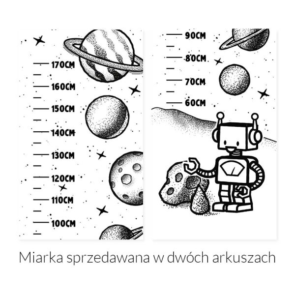 Miarka wzrostu z planetami do świetlicy