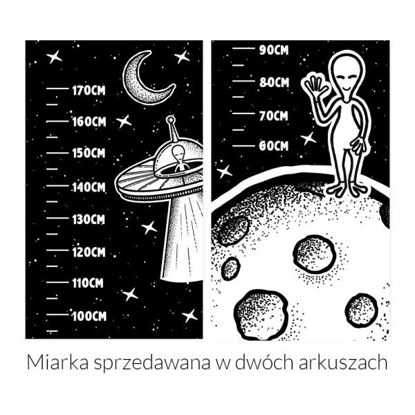 Miarka wzrostu ze statkiem kosmicznym do przedszkola