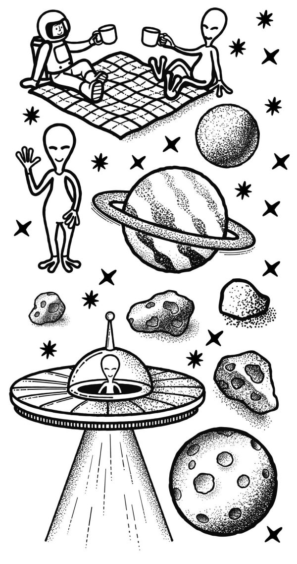 Naklejka z astronautami do przedszkola