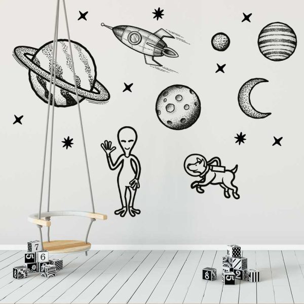 Naklejka z motywem kosmosu na świetlicę